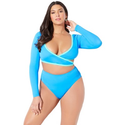 Swimsuits For All Women’s Plus Size Wrap Front Bikini Top