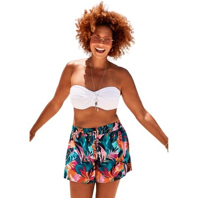 Swimsuits For All Women’s Plus Size Emma Tie-Front Beach Shorts