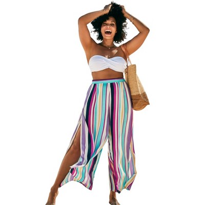 Swimsuits For All Women’s Plus Size Mara Beach Pant With Side Slits