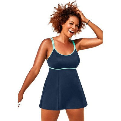 Swimsuits For All Women’s Plus Size Lingerie Strap Swimdress