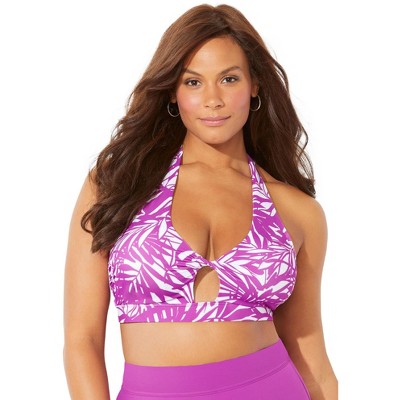 Swimsuits For All Women’s Plus Size Contessa Halter Bikini Top