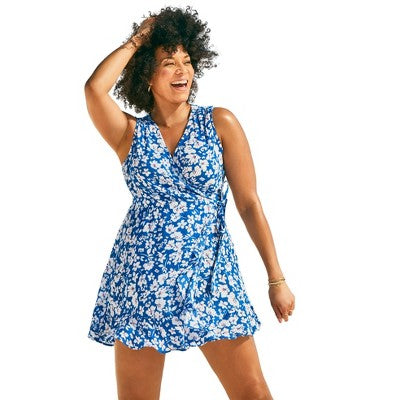 Swimsuits For All Women’s Plus Size Side Tie Dress