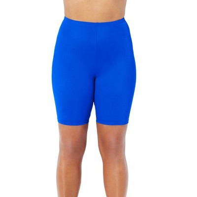 Swimsuits For All Women’s Plus Size Chlorine Resistant Long Bike Short Swim Bottom