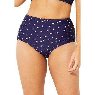 Swimsuits For All Women’s Plus Size High Waist Piped Swim Brief