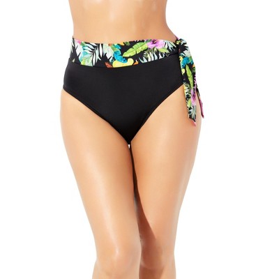 Swimsuits For All Women’s Plus Size Shirred High Waist Bikini Bottom