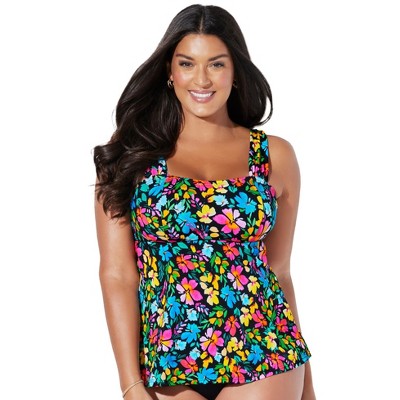 Swimsuits For All Women’s Plus Size Tie-Back Tankini Top