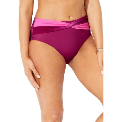 Swimsuits For All Women’s Plus Size Twist Front Bikini Bottom