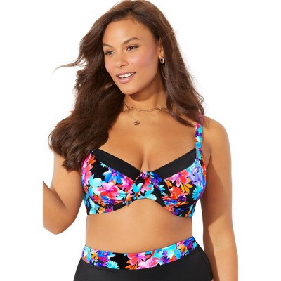  Swimsuits For All Women’s Plus Size Captain Underwire Bikini Top