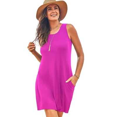  Swimsuits For All Women’s Plus Size Jordan Pocket Cover Up Dress