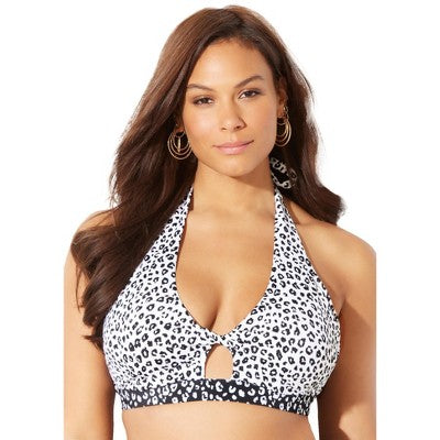  Swimsuits For All Women’s Plus Size Contessa Halter Bikini Top
