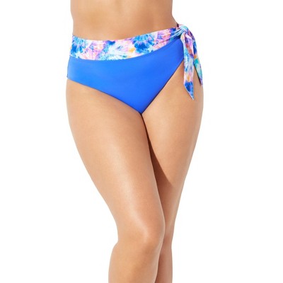  Swimsuits For All Women’s Plus Size Shirred High Waist Bikini Bottom