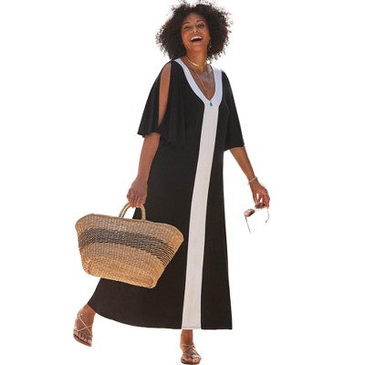  Swimsuits For All Women’s Plus Size Charly V-Neck Maxi Dress