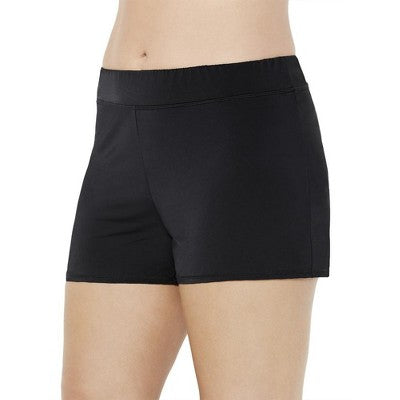  Swimsuits For All Women’s Plus Size Chlorine Resistant Banded Swim Short