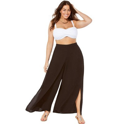  Swimsuits For All Women’s Plus Size Mara Beach Pant With Side Slits