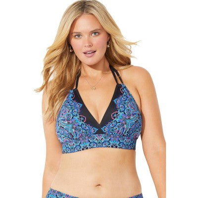  Swimsuits For All Women’s Plus Size Avenger Halter Bikini Top