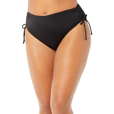  Swimsuits For All Women’s Plus Size Virtuoso Ruched Side Tie Bikini Bottom