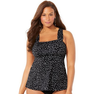  Swimsuits For All Women’s Plus Size Tie-Back Tankini Top