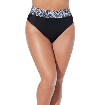  Swimsuits For All Women’s Plus Size High Waist Cheeky Shirred Brief