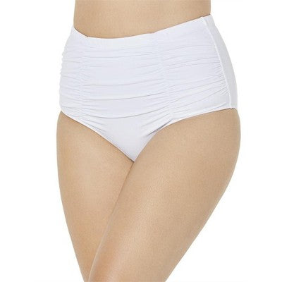  Swimsuits For All Women’s Plus Size Shirred High Waist Swim Brief
