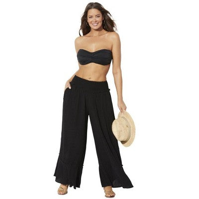  Swimsuits For All Women’s Plus Size Kennedy Smocked Waist Beach Pant