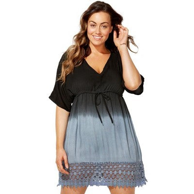  Swimsuits For All Women’s Plus Size Renee Ombre Cover Up Dress