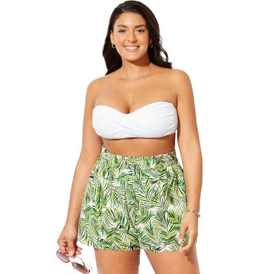  Swimsuits For All Women’s Plus Size Emma Tie-Front Beach Shorts