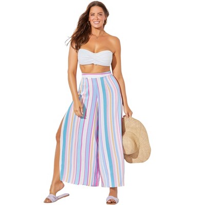  Swimsuits For All Women’s Plus Size Mara Beach Pant With Side Slits