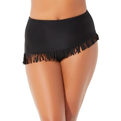  Swimsuits For All Women’s Plus Size Fringe Sarong Skirt