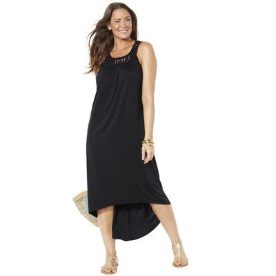  Swimsuits For All Women’s Plus Size Margarita High Low Cover Up Dress