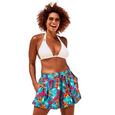  Swimsuits For All Women’s Plus Size Emma Tie-Front Beach Shorts
