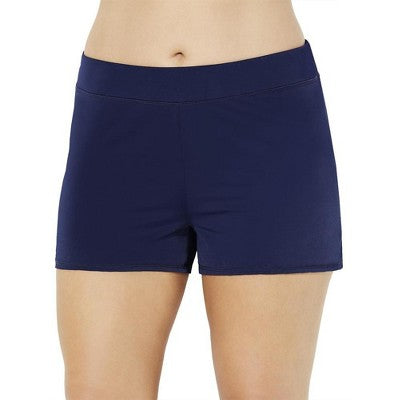  Swimsuits For All Women’s Plus Size Chlorine Resistant Banded Swim Short