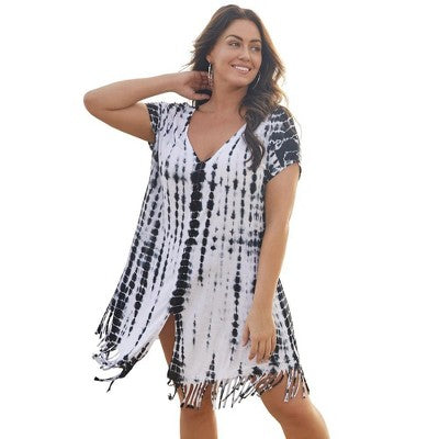  Swimsuits For All Women’s Plus Size Olivia Shibori Cover Up Tunic