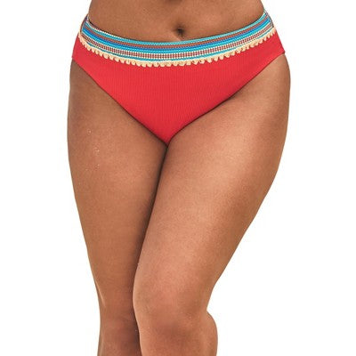  Swimsuits For All Women’s Plus Size Mentor Ribbed High Waist Bikini Bottom